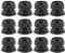 sourcing map PG36 Cable Gland 22mm-32mm Wire Hole Waterproof Nylon Joint Adjustable Locknut with Washer Black 12pcs