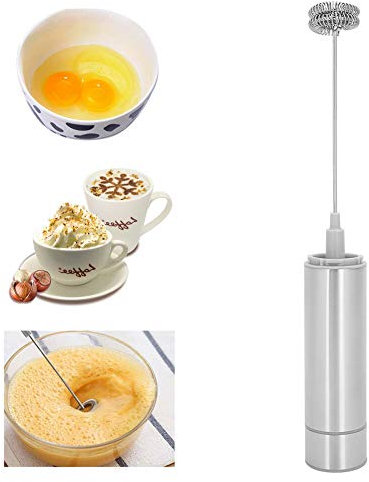 Mousseur à lait électrique, outil de mélange de cuisine pour batteur à lait portable à moteur de 19000 tr/min pour mousseur de lait oeufs lait frappé avec 2 têtes (9,3 x 1,2 x 1,2 pouces)