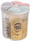 PDOOR Airtight Food Storage Container, Leak-Proof Plastic Dry Cereal Dispensers Containers with Durable Lids for Flour, Sugar, Rice - 1.5L/3 Grid