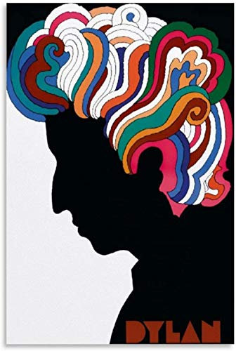 YYLPRQQ Kunstplakat Bob Dylan Milton Glaser Leinwanddrucke Poster Wandkunst Malerei Dekor Für Familiendekor 40X65Cm