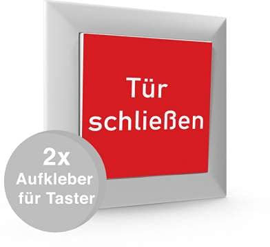 Aufkleber für Taster Brandschutztür Tür schließen