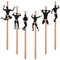 36 Pieces Bachelorette Party Decorations Naughty Rose Gold Confetti Dancing Men Straws Glitter Male Stripper Pole Dancer Pre-Glued for Hens Girls Night Out Decorations Bridal Shower Favors Supplies