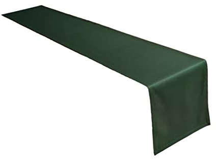 Lemos Home Hochwertiger Tischläufer Tischwäsche aus 100% Baumwolle Kollektion Konzept, Farbe & Größe wählbar (Tischläufer - 40x200cm, Olivgrün)