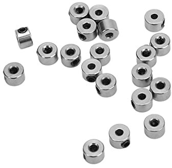 Dilwe Landing Gear Stopper Set Wheel Collar, Stainless Steel 2.1mm Landing Gear Stopper Set Wheel Collar RC Airplane Accessory
