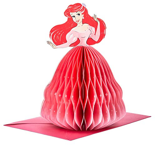 Hallmark Paper Wonder Disney Princess Pop Up Geburtstagskarte (Die kleine Meerjungfrau, Wabenarie) für Geburtstage, Ermutigung, alle Anlässe