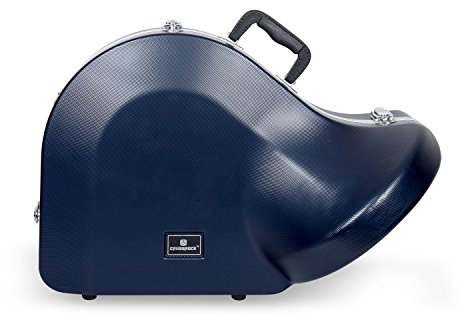 Crossrock ABS Hartschalenkoffer für Waldhorn mit einzelner Schultergurt – Blau (CRA862FHBL)