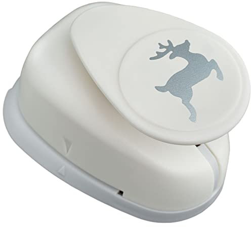 MCE-Commerce A689962 Reindeer Punch 2.54 cm Plastic White