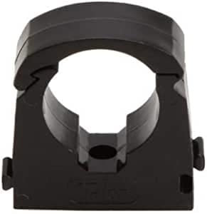 ROHANS Single 15mm HINGED Pipe Clips TS15 for PIPEWORK Black, White, Red, Yellow, Blue, Pack of 5, 10, 15, 20, 50, 100 (10, Black)