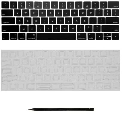 Ersatztasten & Scharniere für MacBook Pro 13 15 (2018-2019) A1989 A1990 A2159 US-Layout QWERTY