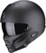 Scorpion Exo Combat 2 Solid Matt Black | Motorradhelm mit abnehmbarem Kinnbügel | ECE 22.06 zugelassen (XXL)