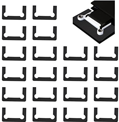 UFURMATE Dichtung Ersatz Kit für Scharniere, 20PCS Gummi Duschtüren Scharnier Ersatzteil Schwarz Anti-Rutsch-Dichtung Glas Scharnier Ersatz Kit