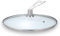BAZAC Couvercle universel en verre avec poignée en acier inoxydable - Couvercle de poêle de cuisine pour casseroles, poêles et poêles - 12 cm