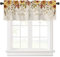 Herbst-Sonnenblumen-Volant, Bauernhaus, Eukalyptusblätter, Fenstervolant, kurze Vorhänge, Fensterbehandlung, Stangentasche, Vorhänge, Vorhang für Schlafzimmer, 106.7x30.5 cm