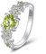 Daisy Ring Größe 17.25 Sterling Silber Daisy Peridot Ring Peridot Daisy Schmuck Geschenke für Damen Mädchen Blumenring (Daisy Peridot Ring)