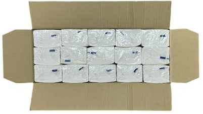 Papierservietten 1-lagig (6000 Stück) - 33 x 30 cm, Weiß, Zellstoff - Perfekt für Bistro, Gastro, Imbiss & Partys - Prägeservietten mit 1/4 Falz