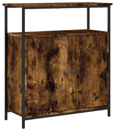 vidaXL Sideboard, Kommode mit viel Stauraum, Highboard Wohnzimmerschrank mit verstellbaren Beinen, Schrank Anrichte Beistellschrank, Räuchereiche Holzwerkstoff