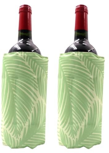Refroidisseur De Bouteille De Vin, Paquet De 2 Manchons De Refroidisseur De Vin, Manchon De Congélateur De Champagne, Refroidisseur De Tequila De Vodka De Congélateur