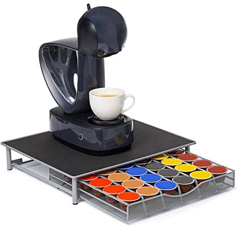 OHMG Tiroir de Rangement 36 Pièces pour Dosettes, Porte Capsules Dolce Gusto, Support à Capsules à Café, Support pour Machine à Café Avec Organisateur de Dosettes