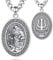 INFUSEU Dreizack Aquaman Kette, 925 Sterling Silber Antikes Griechisches Meer Ozean Amulett Anhänger Griechischer Talisman Gothic Schmuck Geschenke für Männer Frauen
