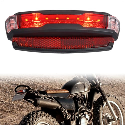 evermotor 6-58V LED Rücklicht Motorrad, StVZO Zugelassen Fahrrad Bremslicht mit Reflektor für Hinten Gepäckträger 50/80mm, 1000mm Kabel, K-mark, E24 E-geprüft, IPX67 Wasserdicht