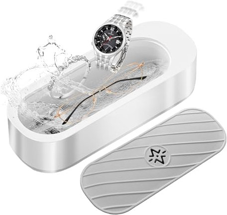 Ultrasonic Jewelry Cleaner, Professional Ultrasonic Cleaner Machine for Eye Glasses, Ring, Earring, Necklaces, Watch Strap, Makeup Brush