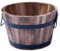 Fyne-Finds Round Burnt Wood Whiskey Barrel Planter 20cm, 8inch Garden Plant Pot with Handles Outdoor Tub