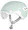 ABUS Stadthelm HUD-Y ACE - stylischer Fahrradhelm mit Visier und magnetischem, aufladbarem LED-Rücklicht - für Damen und Herren - Pure Mint, Größe M