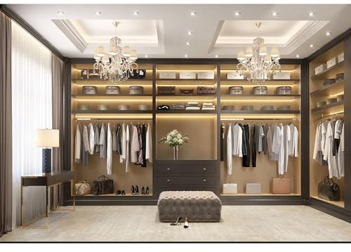 Ttincceer Wohnzimmer Hintergrund 2.2x1.5m Luxus Garderobe Kronleuchter Hintergrund Innenverkleidung Holzboden Sofa Stuhl Fotografie Hintergrund Studio Foto Requisiten