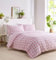 Parure de lit avec housse de couette et taies d'oreiller Motif vichy Rose King size