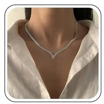 Inateannal Serpente A Spina Di Pesce Collane Girocollo Oro Serpente Piatto Collana A Forma Di V Serpente Piatto Catena Collana Minimalista Breve Collare Gioielli Per Le Donne E Le Ragazze
