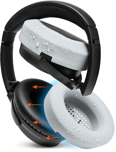 WC SweatZ QuietComfort - Copriauricolari antisudore da palestra brevettati per Bose QuietComfort 35 e 35ii, QC45 / SE/QuietComfort 2023 e altri, realizzati da Wicked Cushions | Silver