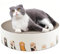 Hibtn Cat Scratching Board,Cat Scratcher Bed,2 in 1 Cardboard Round Scratcher Bowl Nest,Corrugated Scratch Pad,Bed Sofa For Indoor Sleeping(41x41x10cm)
