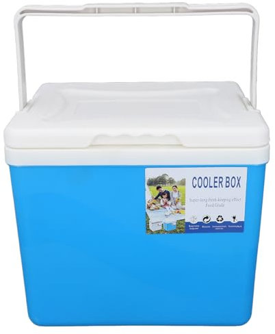 10L Isolierter Kühlbox, Harter Lunchbox-Kühler Mit Großer Kapazität Isoliert Mit Griff, Tragbare Camping-Kühler-Kühltasche Für Strand Picknick Angeln Barbecue Grill Getränk (Blue)