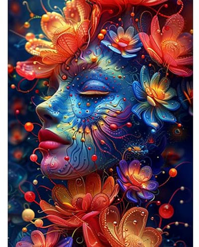 GHHKUD Diamond Painting für Erwachsene, Gartengöttin 5D DIY Diamant Painting Bilder für Erwachsene Anfänger, Diamond Painting Set, Full Drill Diamant Malerei für Haus Dekoration 30x40 cm