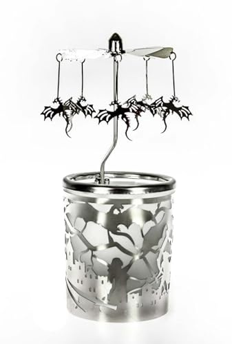 Glas Karussell Drache (84408), Windlicht, Glaskarussell, Teelichthalter, Weihnachten