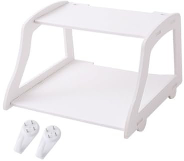 KITANDOVE 1pezzi Mensola Router e Set- Per Stoccaggio Tv e Accessori Moderno Bianco
