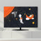 Hixingo Cubierta Antipolvo para TV, Funda para Televisor Elástico Protector para Smart TV Cubierta de Televisión Pantalla de Funda impresión de Espacio (40-43,Negro C)