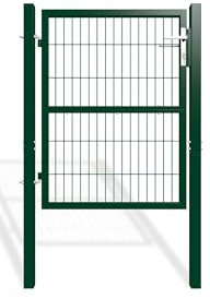 Casanoov Portillon Grillage RAZO 1x1,20 m Vert Mousse – Portillon Jardin avec Poteaux Carrés Inclus – Acier Galvanisé – Robuste Résistant Intempéries Anti-Corrosion – Kit Complet 87x120 cm