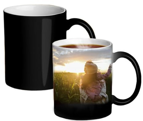 RP GRAFICA Tazza Magica PERSONALIZZATA con Foto e Scritta Idea Regalo in Ceramica - Idea regalo per compleanno, anniversario, natale, laurea