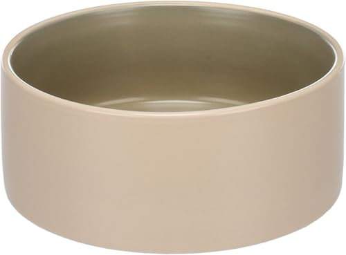 Gamelle pour Chien - Gamelle Chat - 16x6cm 800ml - Durable, Facile à Nettoyer et Élégante - Flamingo Gamelle pour la Nourriture et l'eau Anca Beige/Vert