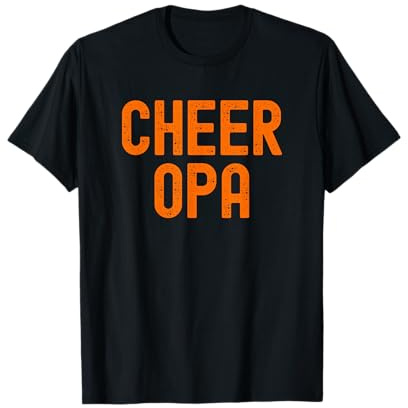 Cheer Opa Grandpa Orange Cheerleading T-Shirt