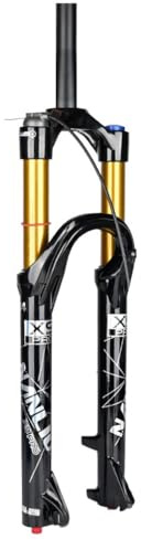 GJYDPU 27.5 29 Zoll MTB Federgabel 140mm Federweg - Gerader (1-1/8)/Konischer (1-1/2) Gabelschaft, Fernbedienung/Manuell, Magnesium-Aluminium Legierung, Luftfederung Mountainbike Gabel