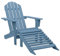 Myheimly Adirondack-Gartenstuhl mit Fußteil Massivholz Tanne Blau