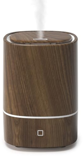 Nixtrve Essential Oil Diffuser, 125ml Aromatherapy Diffuser, Ultrasonic Diffusers for Essential Oils, Cool Mist Humidifier with 7-Color LED Lights, Auto Shut-Off Function, for Office and Home(Walnut)