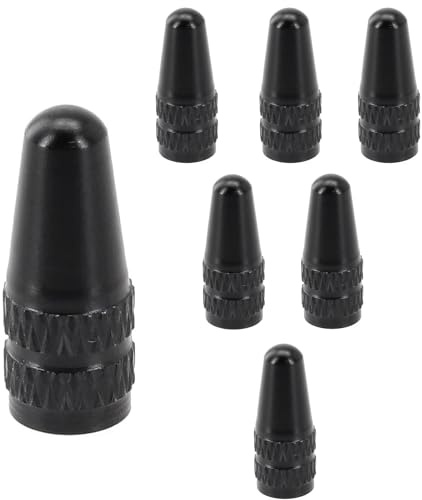 8 PCS Presta Valve Caps, dust caps for bikes, bike valve caps, for MTB Road Racing Bicycle, Rocket Style(black)
