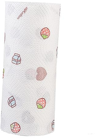 FOMIYES Einweg Küchenrollenpapier Haushaltspapierservietten Stoff 2 Rollen Ölabsorbierende und Wasserabsorbierende für Bastelarbeiten und Oberflächenabdeckung