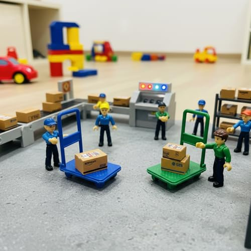 Wichtel Zubehör, 24-teiliges Wichtelzubehör Set mit Umzugskartons, 2 Paketwagen, 10 Paketboxen, 10 Paketfolien, 2 Klebebänder