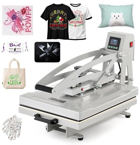 CREWORKS 50x40cm Prensa Termica 2600W Plancha Sublimacion Semiautomática para Camisetas, Fundas de Cojines, Bolsas de Mano, Alfombrillas de Ratón