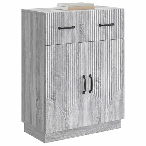 vidaXL Sideboard Graues Sonoma 66 x 34,5 x 87 cm Holzwerkstoff, Moderner Sideboard, viel Stauraum, kompakt, vielseitig, schickes Buffet für praktische Wohnorganisation