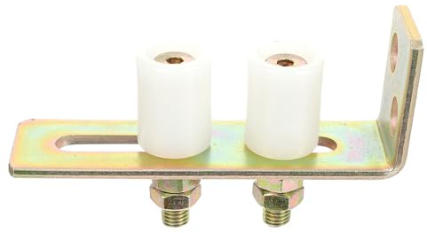 WHAMVOX Rouleau de Guidage de Portail Coulissant en Nylon Double Rouleaux avec Support en L, Résistant à L'usure, pour Portail de Jardin, Guide Porte Coulissante, Quincaillerie Porte